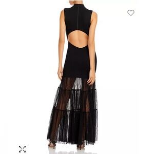 STAUD Daffodil Mesh Dress | Size Medium | Black